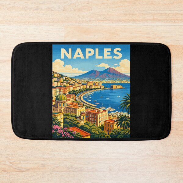 Item preview, Naples in Campania, Italy Vintage Art Travel Landscape designed and sold by MaateoDesign.