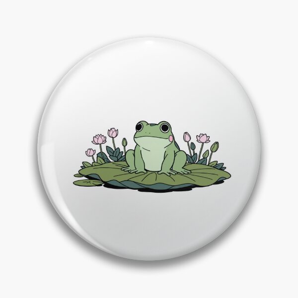 Item preview, Frog on Lilypad Sticker | Cottagecore Frog Decal (PNG) designed and sold by jellybeez3325.