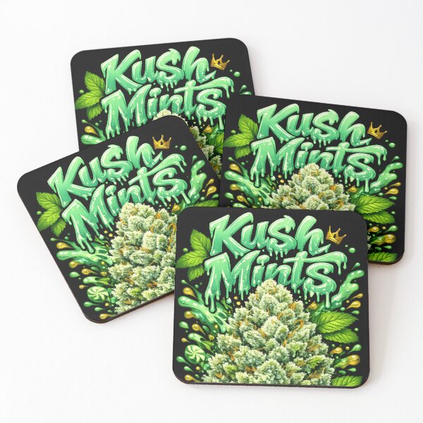 Item preview, Kush Mints Graffiti Bud Print | Minty Earthy Hybrid Strain Typography | Heavy Body 420 designed and sold by WAUZ.
