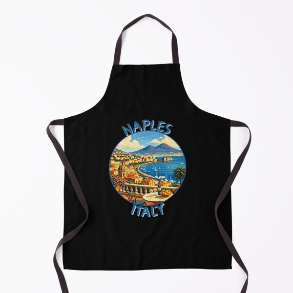 Item preview, Naples in Campania, Italy Retro Travel Art Circle Emblem designed and sold by MaateoDesign.