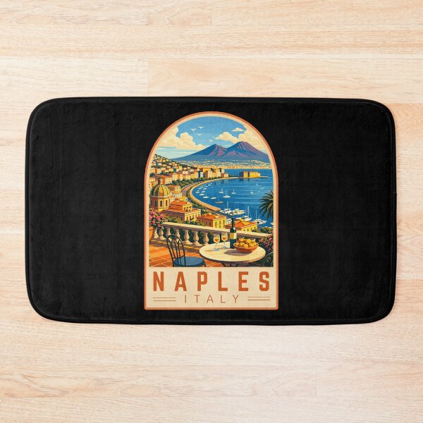 Item preview, Naples in Campania, Italy Vintage Travel Art Emblem designed and sold by MaateoDesign.