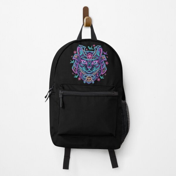 Item preview, Neon Samurai Cyber-Cat: Japanese Tradition Meets Future designed and sold by Wild Hare.
