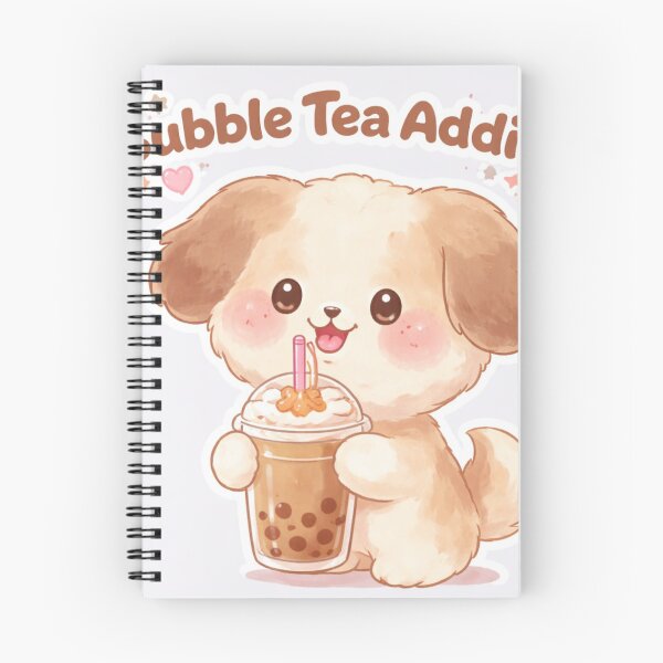 Item preview, Bubble Tea Addict Cute Puppy – Kawaii Boba Lover Sticker designed and sold by sumodesign.