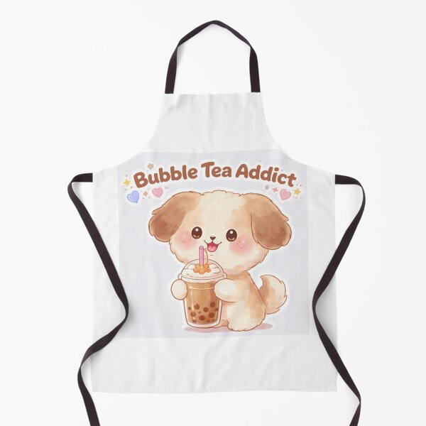 Item preview, Bubble Tea Addict Cute Puppy – Kawaii Boba Lover Sticker designed and sold by sumodesign.