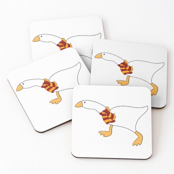 Item preview, Goose Wizard With Maroon And Yellow Gold Scarf designed and sold by The Pretty Hippo Company.