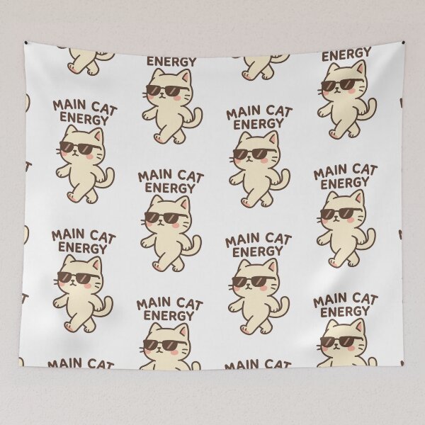 Item preview, Main Cat Energy Cool Cat with Sunglasses Funny Meme Cute Confident Kitty Design designed and sold by Donsean22.