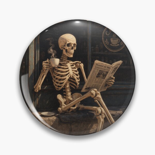 Artikelvorschau, I Got Time Skeleton Coffee Shirt – Funny Lazy Skeleton Reading Newspaper Design entworfen und verkauft von ArminGreen.