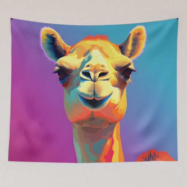 Item preview, Cute Camel Pop Art – Funny Desert Animal Sticker designed and sold by ArtFireGallery.