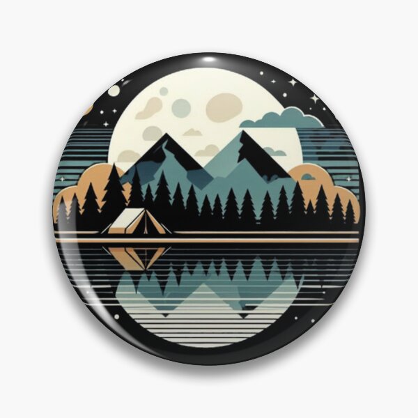 Item preview, Tranquil Forest – Symmetrical Moonlight Scene designed and sold by Dogandesighn.