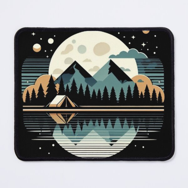 Item preview, Tranquil Forest – Symmetrical Moonlight Scene designed and sold by Dogandesighn.