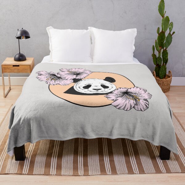 Item preview, Minimalistic panda with flowers designed and sold by Pamelarts.