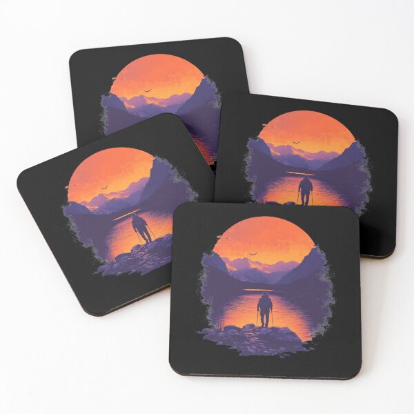 Item preview, Retro Sunset Mountain Hiker designed and sold by Myra365Art.