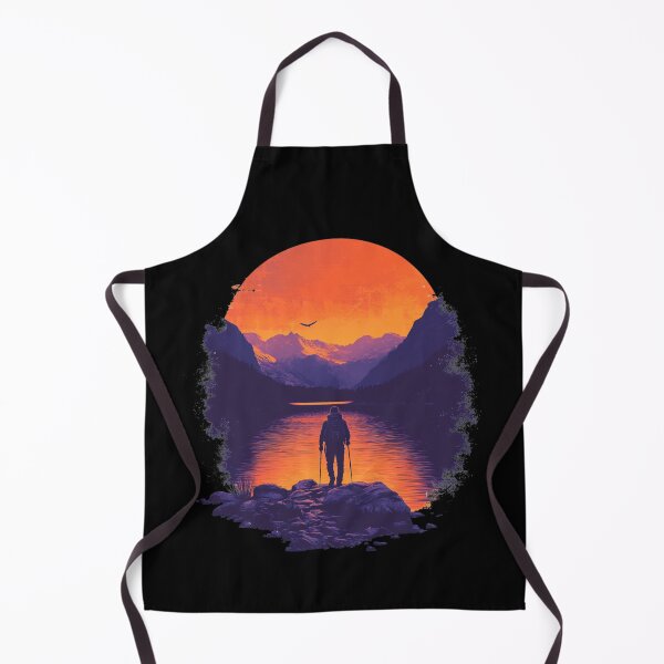 Item preview, Retro Sunset Mountain Hiker designed and sold by Myra365Art.