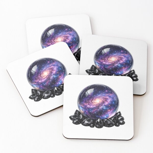 Item preview, Galaxy Crystal Ball with Black Gems designed and sold by jgvisualarts.