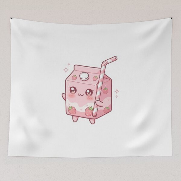 Item preview, Kawaii Strawberry Milk Aesthetic – Cute Pastel Drink Design designed and sold by DesignNovaCo.