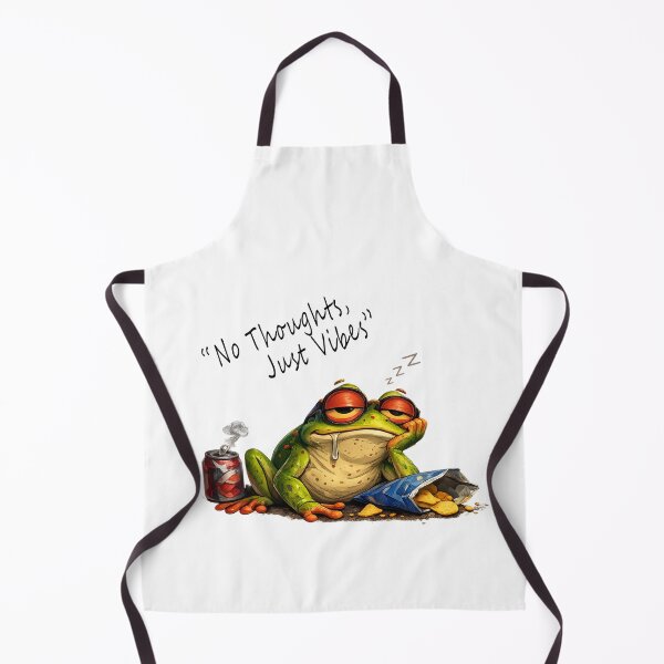 Item preview, Funny Lazy Frog No Thoughts Just Vibes Cute Relaxing Frog Meme designed and sold by Dinaelsherkawy.