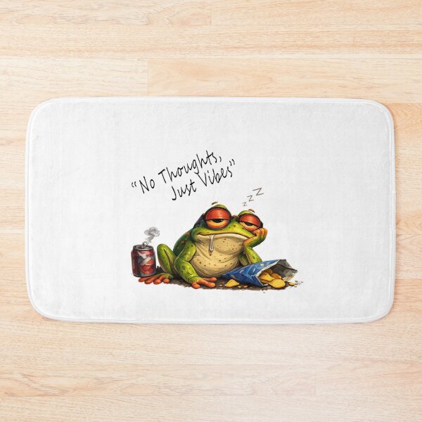 Item preview, Funny Lazy Frog No Thoughts Just Vibes Cute Relaxing Frog Meme designed and sold by Dinaelsherkawy.