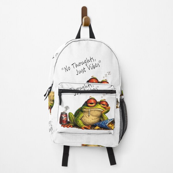 Item preview, Funny Lazy Frog No Thoughts Just Vibes Cute Relaxing Frog Meme designed and sold by Dinaelsherkawy.
