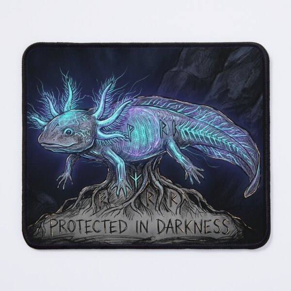 Item preview, Mystical Bioluminescent Axolotl - Protected In Darkness - Rune AestheticMystical Bioluminescent Axolotl - Protected In Darkness - Rune Aesthetic designed and sold by GiftzCircle.