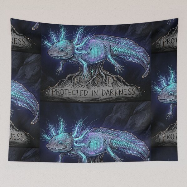 Item preview, Mystical Bioluminescent Axolotl - Protected In Darkness - Rune AestheticMystical Bioluminescent Axolotl - Protected In Darkness - Rune Aesthetic designed and sold by GiftzCircle.
