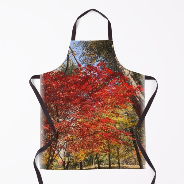 Item preview, Sunlit Red Maple Trees – Colorful Autumn Forest Scene designed and sold by TopHatCreations.