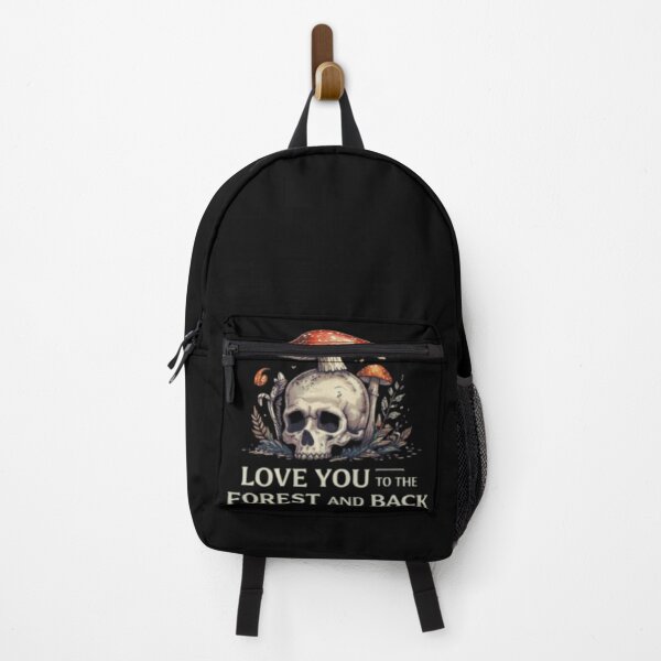Item preview, Love You to the Forest and Back – Dark Forest Skull Mushroom Design designed and sold by FunForgeStudio.