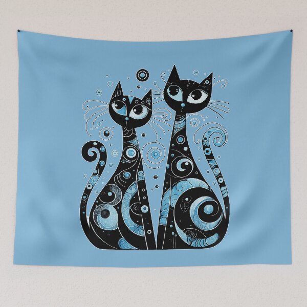 Item preview, Two Cats minimalist art designed and sold by Natart1004.