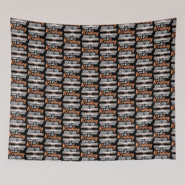 Item preview, I Work To Support My Reading Addiction Funny Book Quote designed and sold by shirt-o-mat.