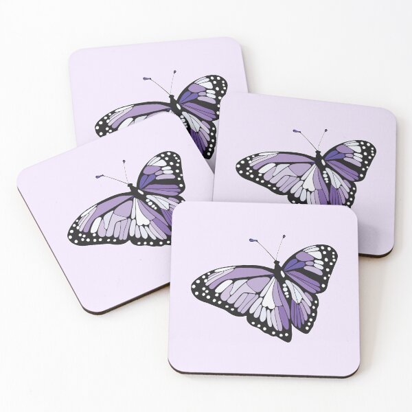 Item preview, violet butterfly geometric mosaic art designed and sold by designmari.