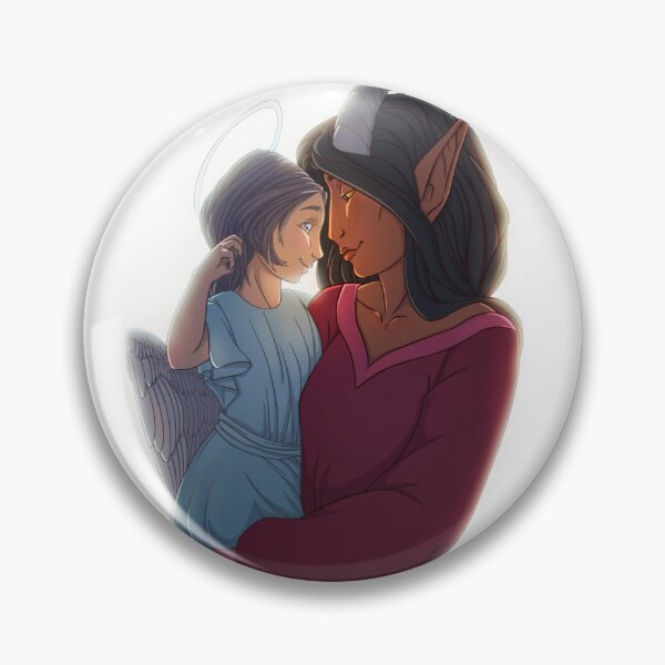 Item preview, Demon Mother and Angel Daughter | Unlikely Family | Fantasy Motherhood Art designed and sold by AnryMary.