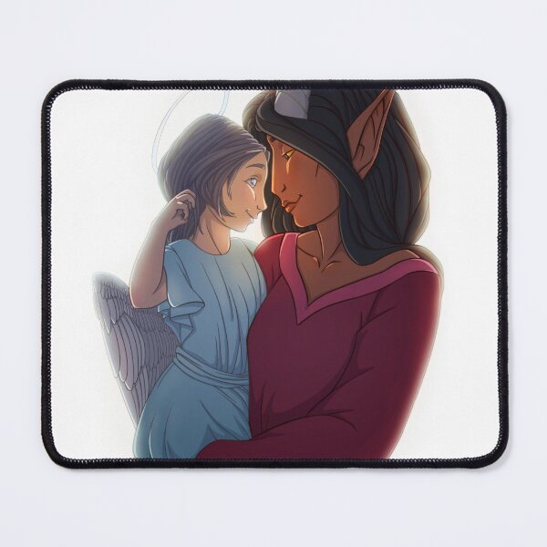 Item preview, Demon Mother and Angel Daughter | Unlikely Family | Fantasy Motherhood Art designed and sold by AnryMary.