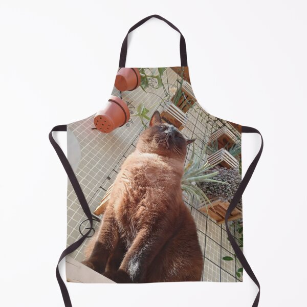 Item preview, Relaxed Siamese Cat Sunbathing in a Vertical Garden designed and sold by André Ramos Ielo.
