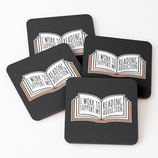Item preview, I Work To Support My Reading Addiction Funny Book Quote designed and sold by shirt-o-mat.