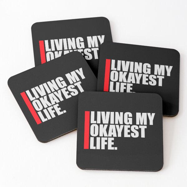Item preview, Living My Okayest Life Funny Sarcastic Relatable Quote designed and sold by shirt-o-mat.