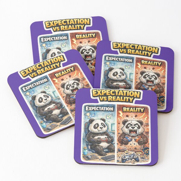 Item preview, Panda Gamer Expectation vs Reality Sticker – Funny Gaming Rage Animal Art designed and sold by Felixuss.