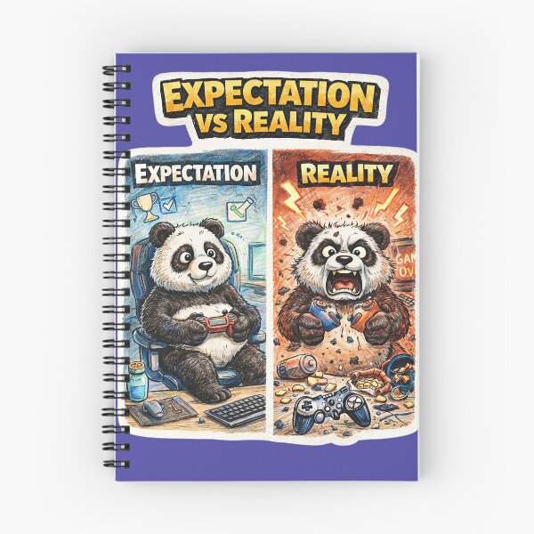 Item preview, Panda Gamer Expectation vs Reality Sticker – Funny Gaming Rage Animal Art designed and sold by Felixuss.
