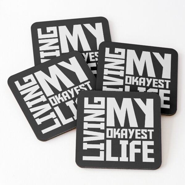 Item preview, Living My Okayest Life Funny Sarcastic Relatable Quote designed and sold by shirt-o-mat.
