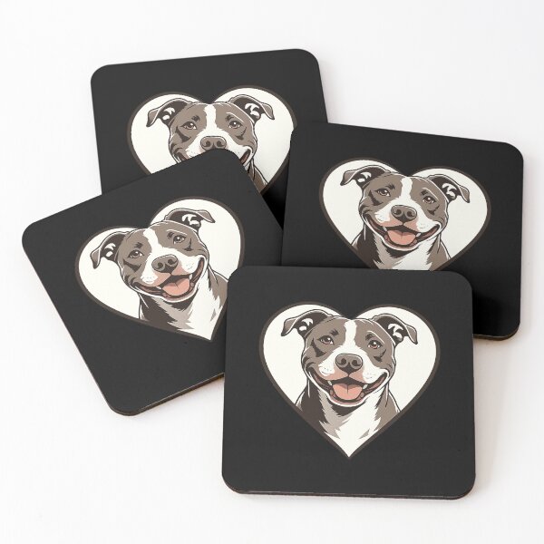 Item preview, Smiling Pit Bull Heart Shirt for Dog Lovers designed and sold by POD DYNASTY.