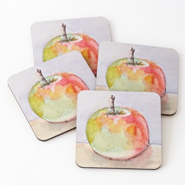 Item preview, Fresh Apple in Watercolor designed and sold by Kara Draws.