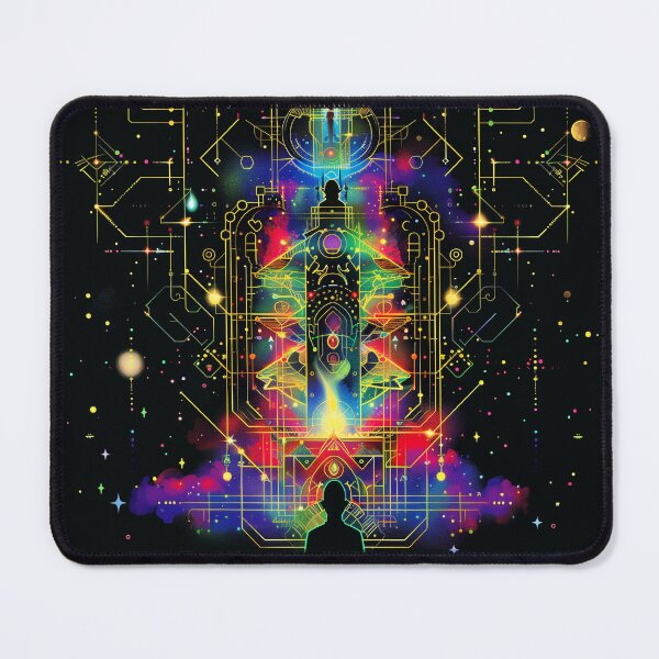 Item preview, Sacred Cosmic Gateway - Meditation Visionary Art Psytrance Geometry Universe designed and sold by LenariumArt.