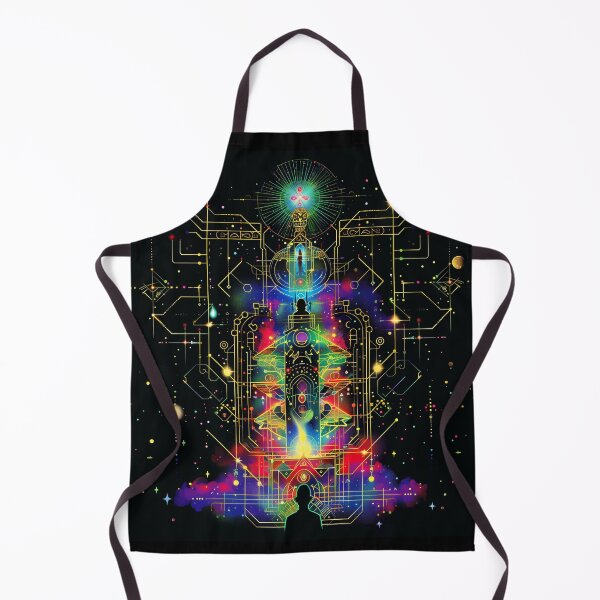 Item preview, Sacred Cosmic Gateway - Meditation Visionary Art Psytrance Geometry Universe designed and sold by LenariumArt.