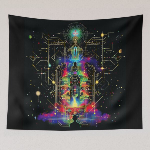 Artikelvorschau, Heiliges kosmisches Tor – Meditation, visionäre Kunst, Psytrance, Geometrie, Universum entworfen und verkauft von LenariumArt.