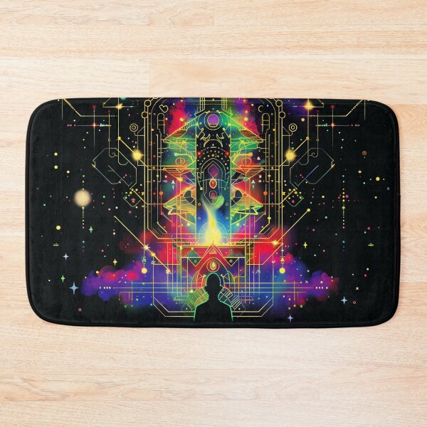 Item preview, Sacred Cosmic Gateway - Meditation Visionary Art Psytrance Geometry Universe designed and sold by LenariumArt.