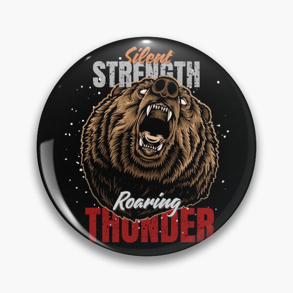 Item preview, Grizzly Bear Roaring - Silent Strength Roaring Thunder Art designed and sold by amazingcorner.