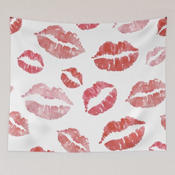 Item preview, Flirty Lips Pattern – Cute Kiss Print Aesthetic Design designed and sold by Hannah-Yei.