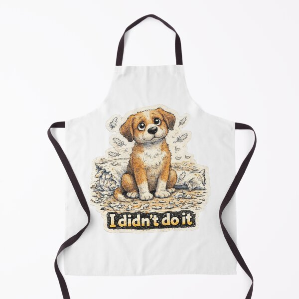 Item preview, Dog Destroyed Pillow Not Me Sticker – Funny Guilty Dog Pet Humor Art designed and sold by Felixuss.