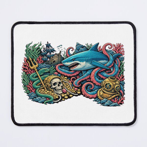 Item preview, Great White Shark Underwater Treasure Hunt designed and sold by RumiRogue.