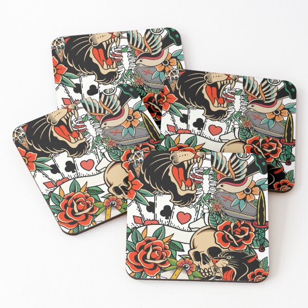 Item preview, Colorful Old School Tattoo Style Art designed and sold by HIGHSQUARE.