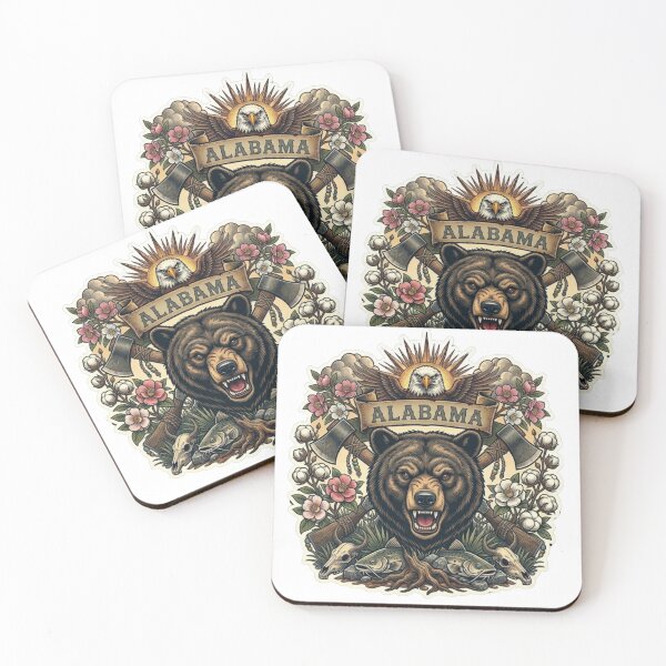 Item preview, Alabama Black Bear Neo-Traditional Tattoo Style Southern T-Shirt designed and sold by VibeStudios268.