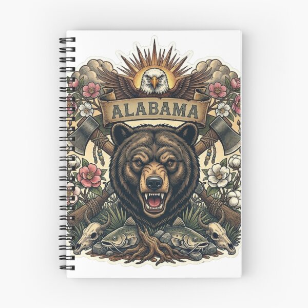 Item preview, Alabama Black Bear Neo-Traditional Tattoo Style Southern T-Shirt designed and sold by VibeStudios268.